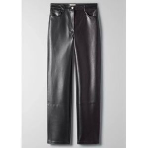 Wilfred The Melina™ High-rise Pant Sz 8 Black Straight Leg Vegan Leather